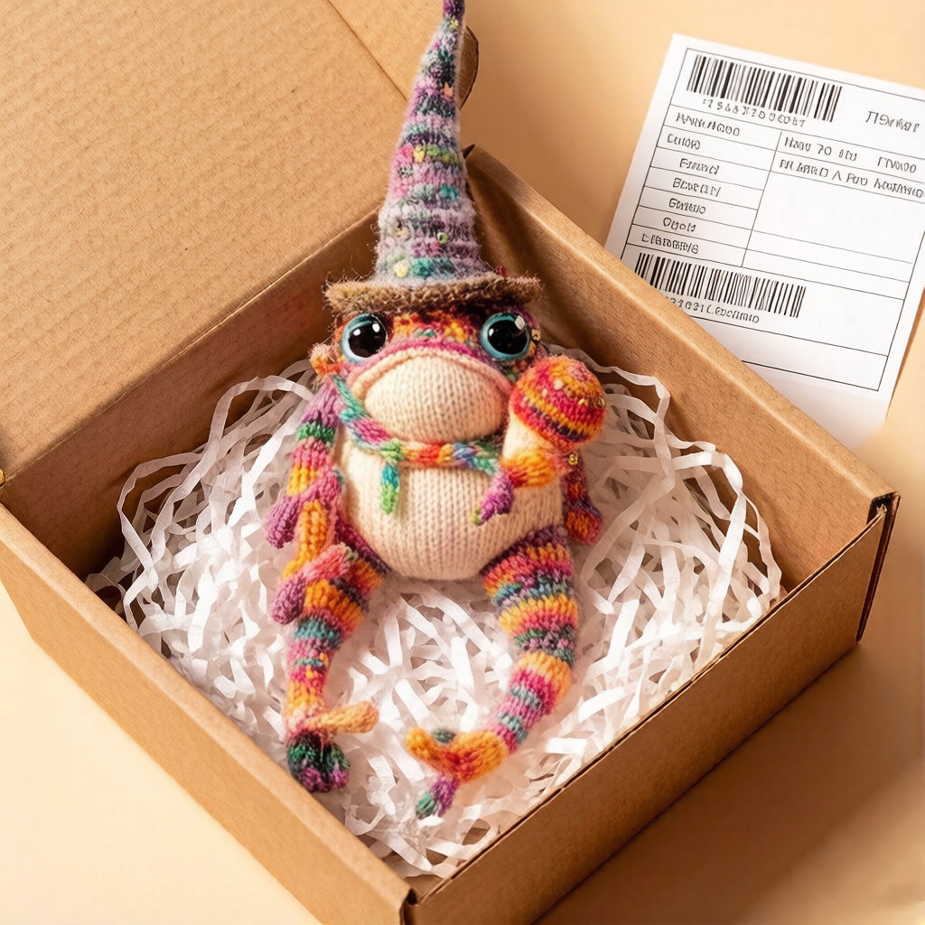 Rainbow Magic Wizard Toad – Enchanted Golden Toad Figurine | Handmade Manifestation Frog