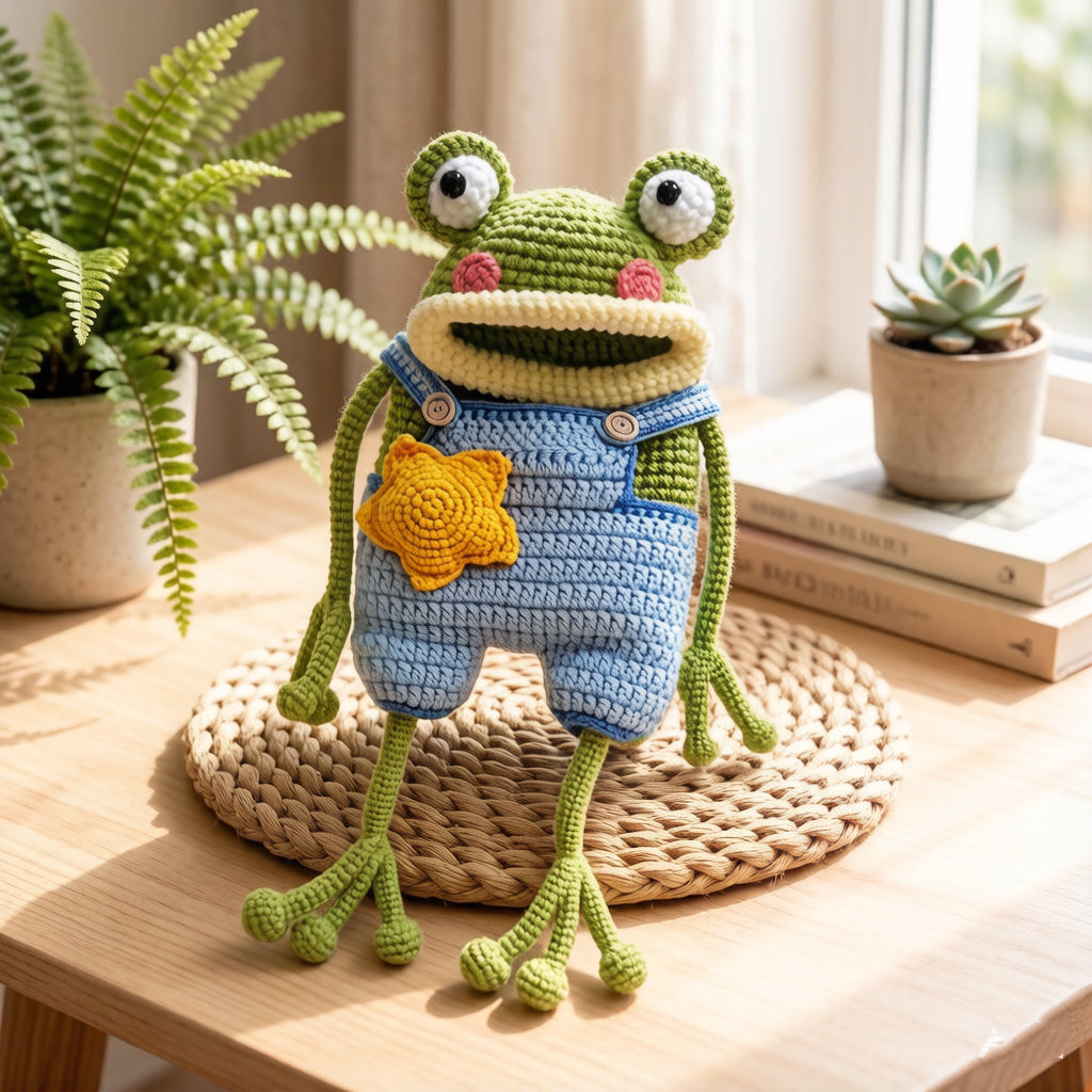 Quirky 3D Frog Crochet Crossbody Bag – 2026 Trendy Novelty Phone Purse