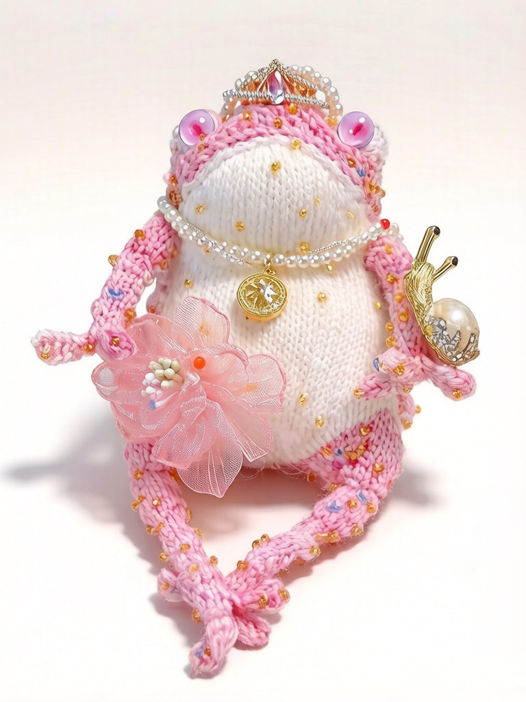 Rose Gold Mini Crown – Princess Toad’s Tiara | Oval Pink Zircon with Heart &amp; Round Stones (Can Be Worn as a Ring)
