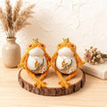 Golden Swallow Prosperity Toad – Bejeweled Crochet Hanging Ornament | Crystal &amp; Pearl Tassel, Mini Crown