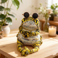 Groovy Jam Toad – Hip-Hop Knit Figurine with Retro Rose Gold Shades, Gold Chain &amp; Mini Instrument Set | The Third Space
