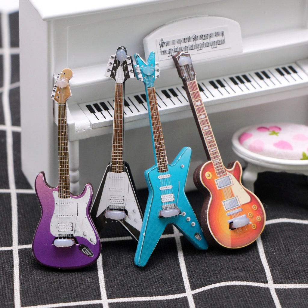 Rock Band Toad Trio – Set of 3 Hand-Knitted Figurines in Blue, Purple &amp; Burgundy with Electric Guitars, Mic Stands, Crowns &amp; Brooches | The Third Space