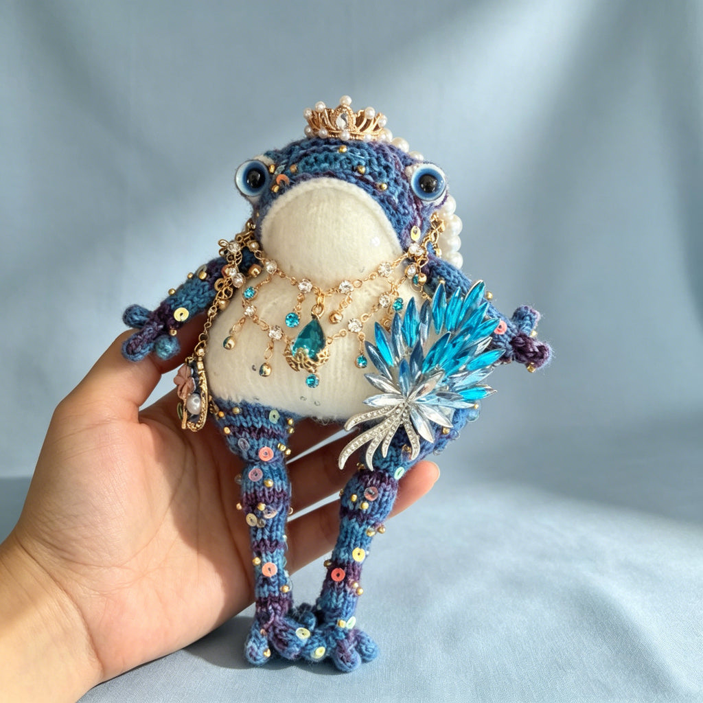The Enchanted Toad Court – 7 Fairy-Tale Colorways, Hand-Knitted Royal Figurines | The Third Space