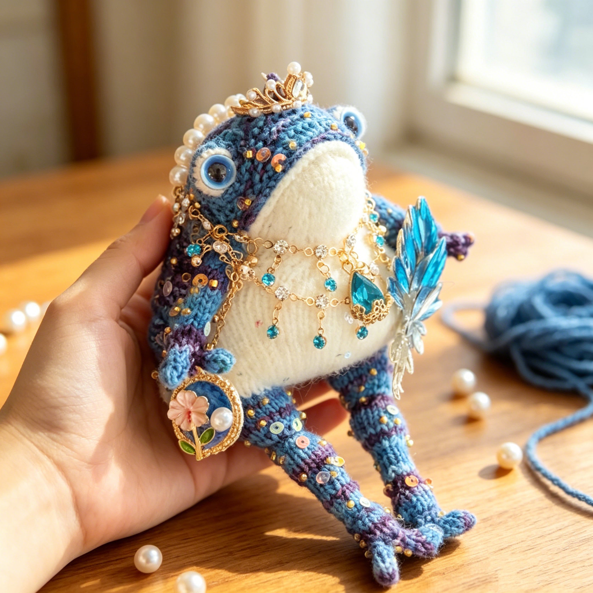 The Enchanted Toad Court – 7 Fairy-Tale Colorways, Hand-Knitted Royal Figurines | The Third Space