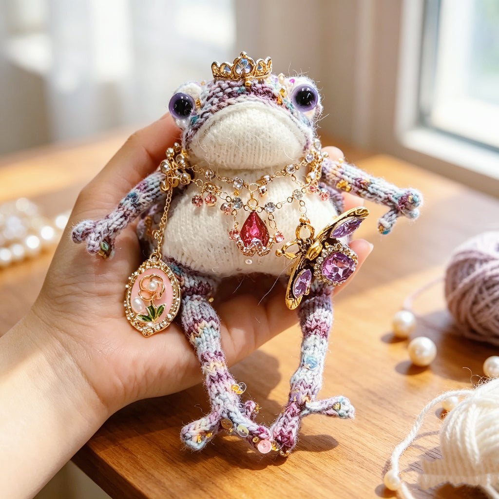 The Enchanted Toad Court – 7 Fairy-Tale Colorways, Hand-Knitted Royal Figurines | The Third Space