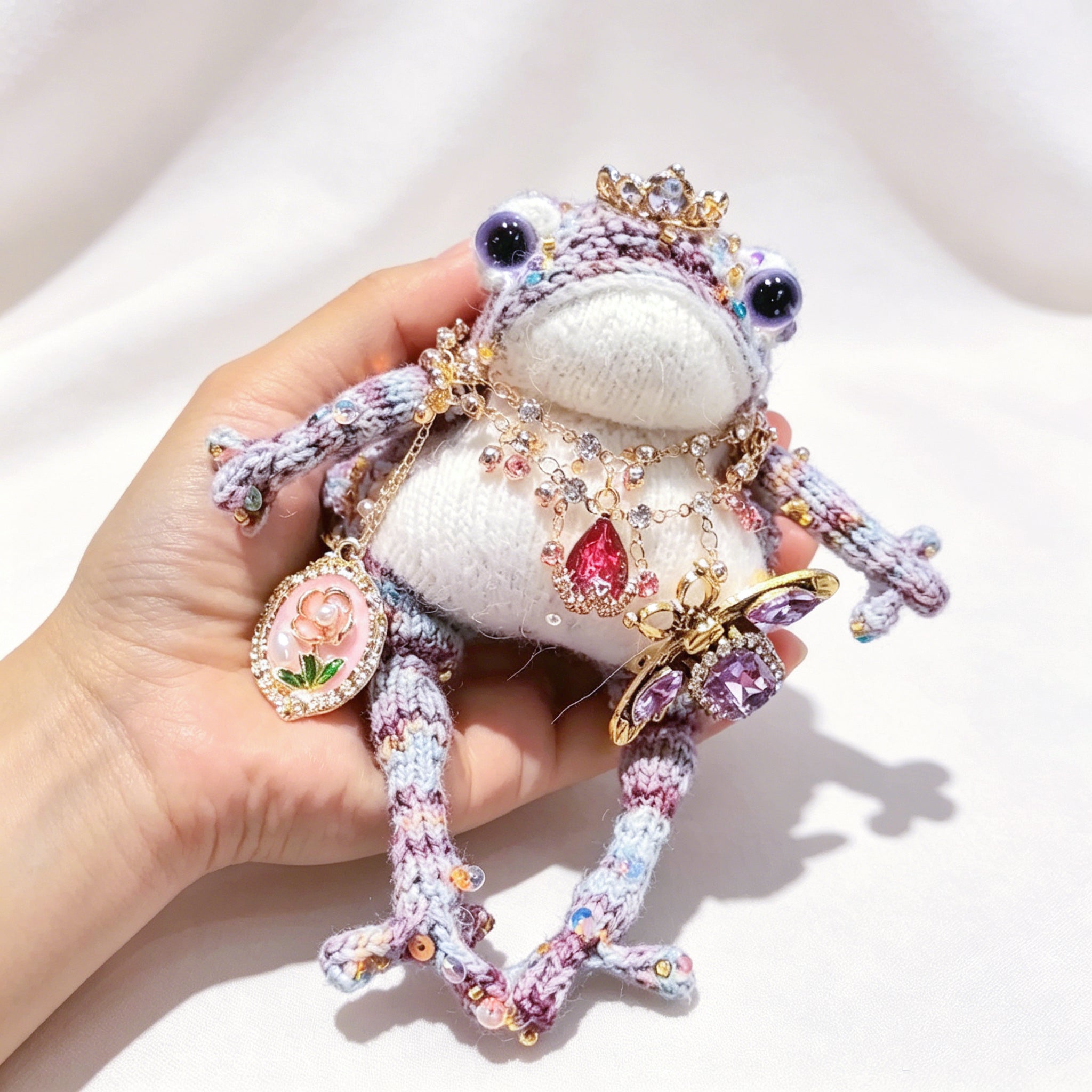 The Enchanted Toad Court – 7 Fairy-Tale Colorways, Hand-Knitted Royal Figurines | The Third Space