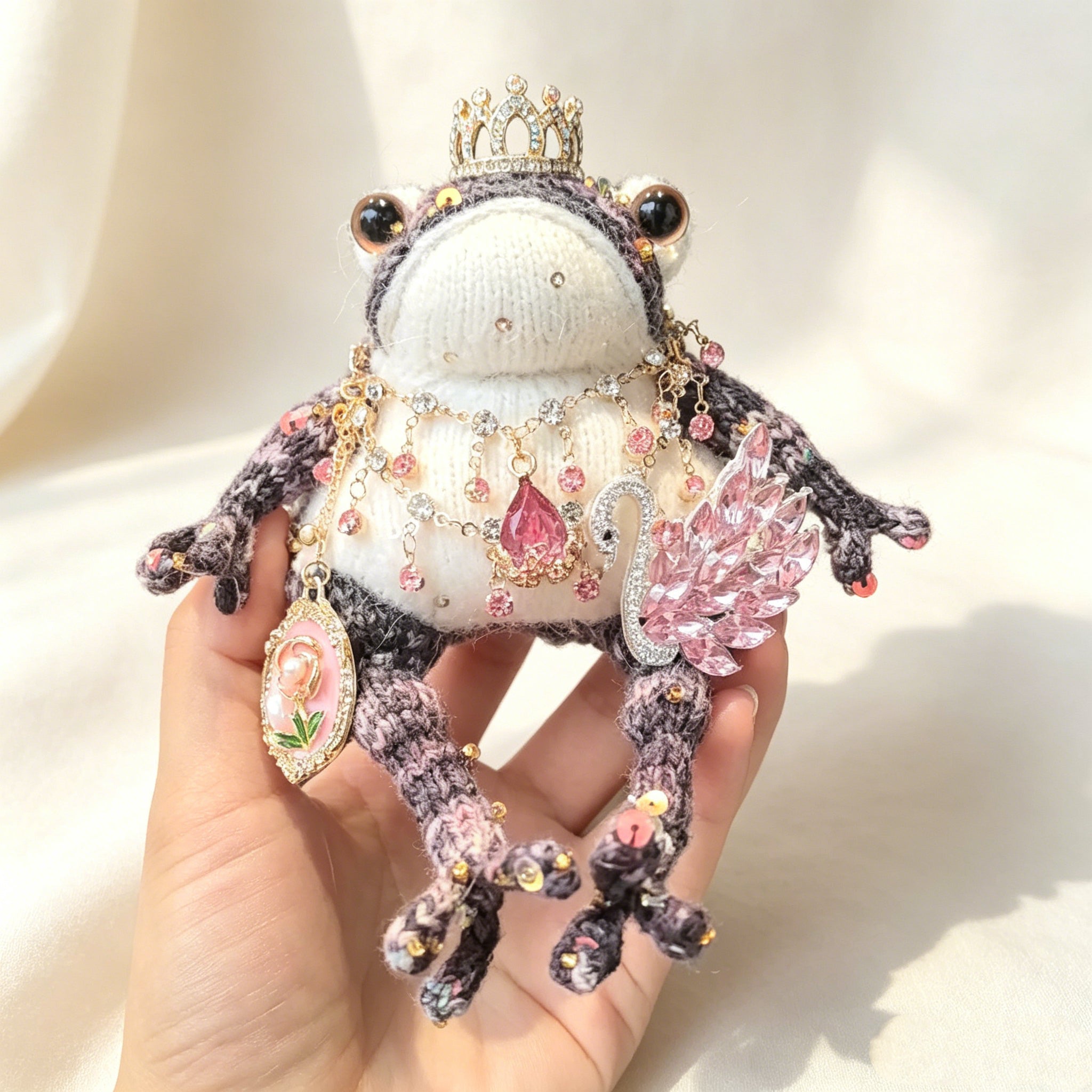 The Enchanted Toad Court – 7 Fairy-Tale Colorways, Hand-Knitted Royal Figurines | The Third Space