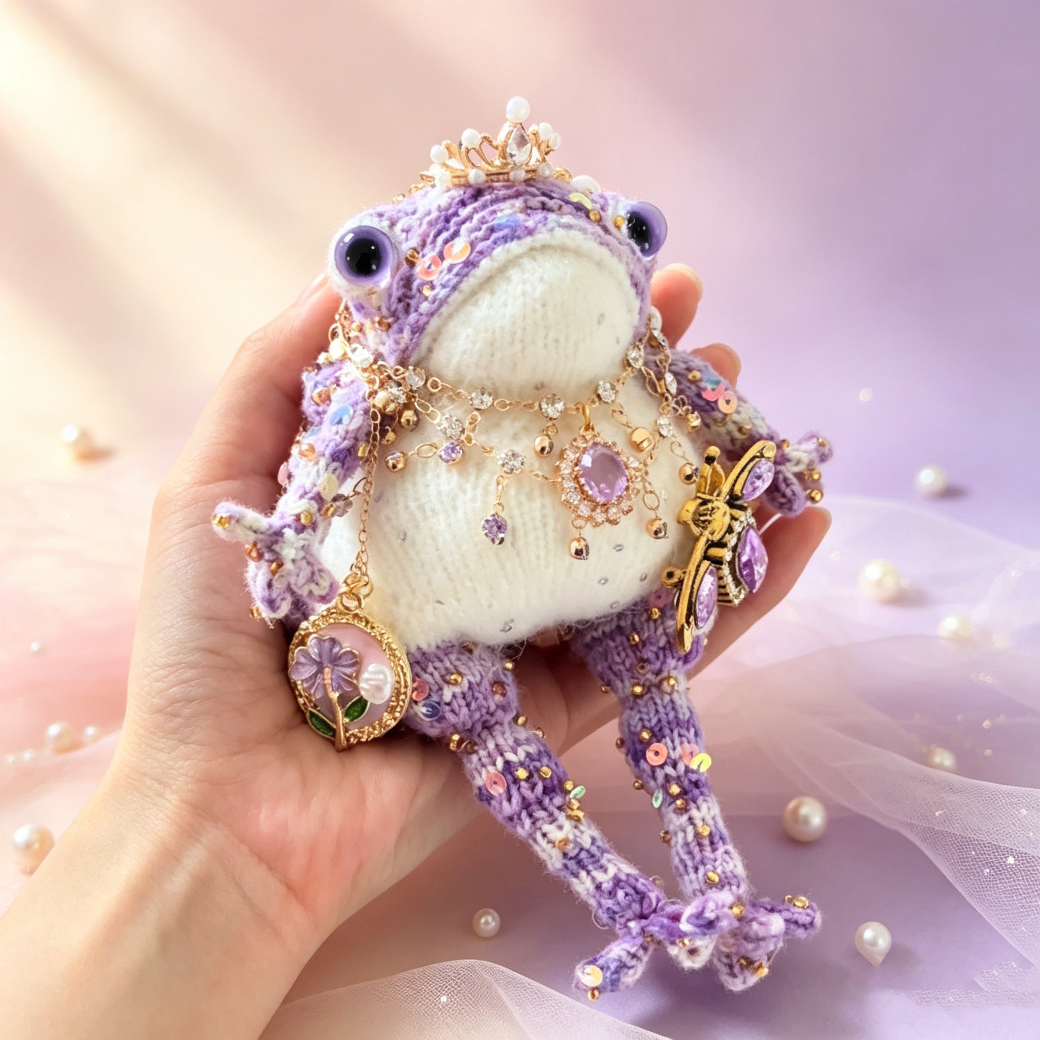 The Enchanted Toad Court – 7 Fairy-Tale Colorways, Hand-Knitted Royal Figurines | The Third Space