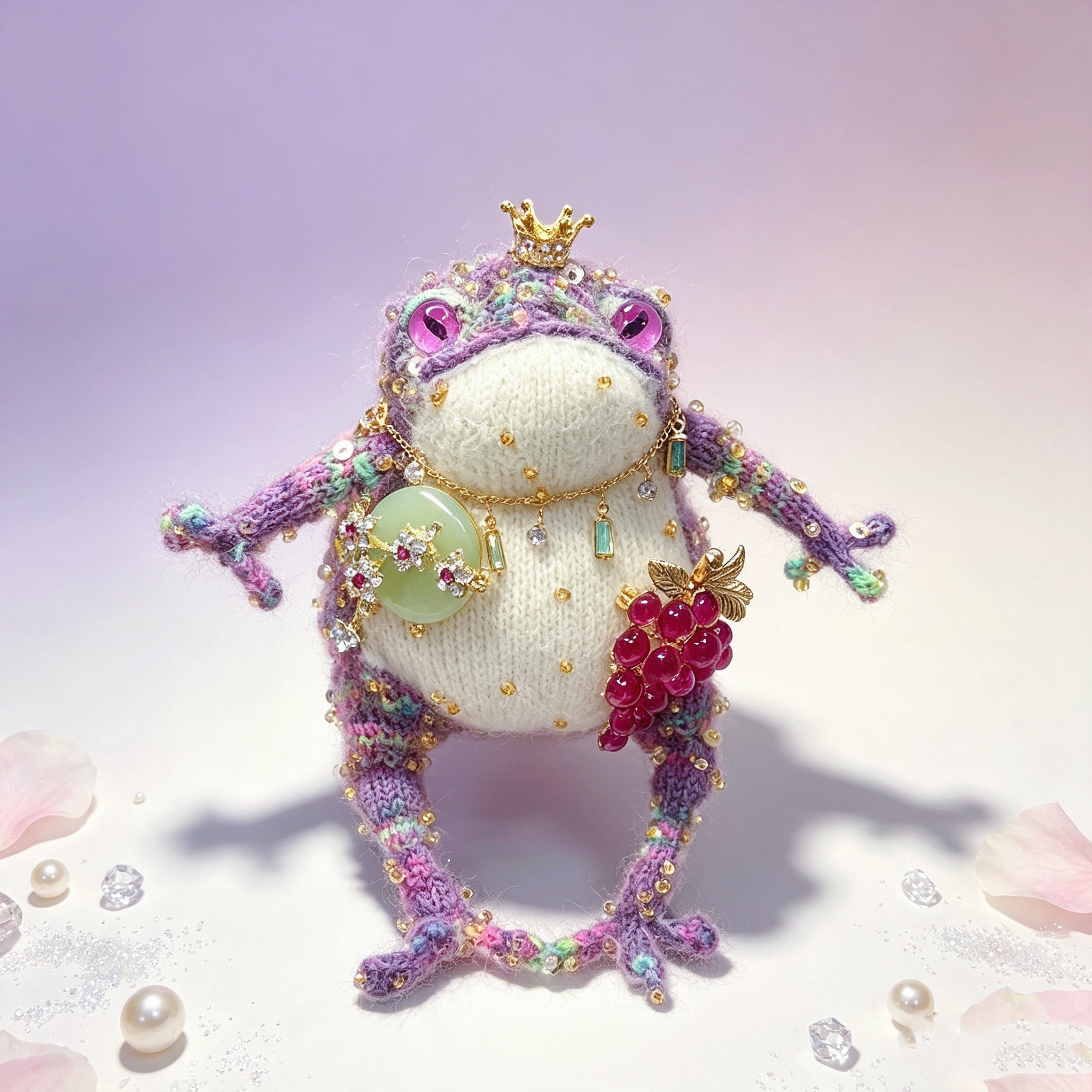 The Toad Who Inherited a Jewel Box – Choose Your Crowned Knitted Treasure