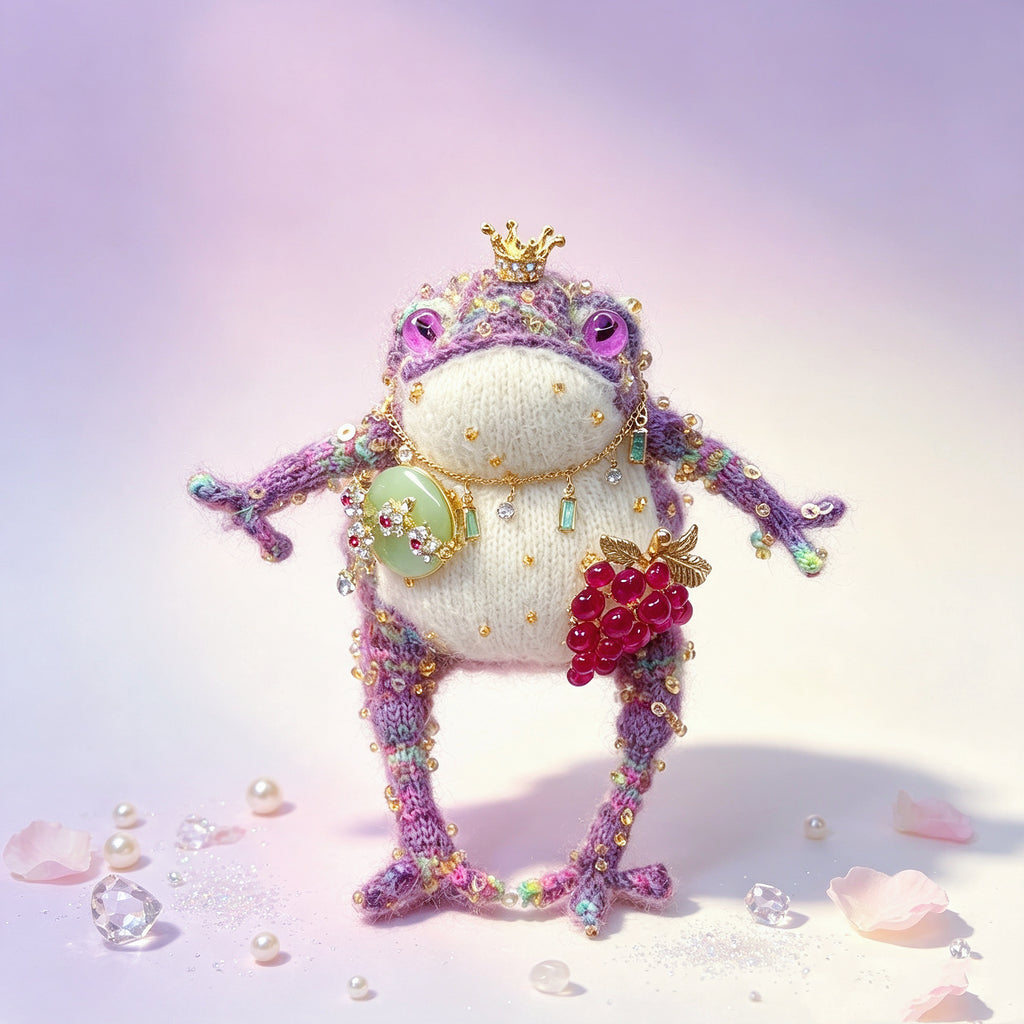 The Toad Who Inherited a Jewel Box – Choose Your Crowned Knitted Treasure