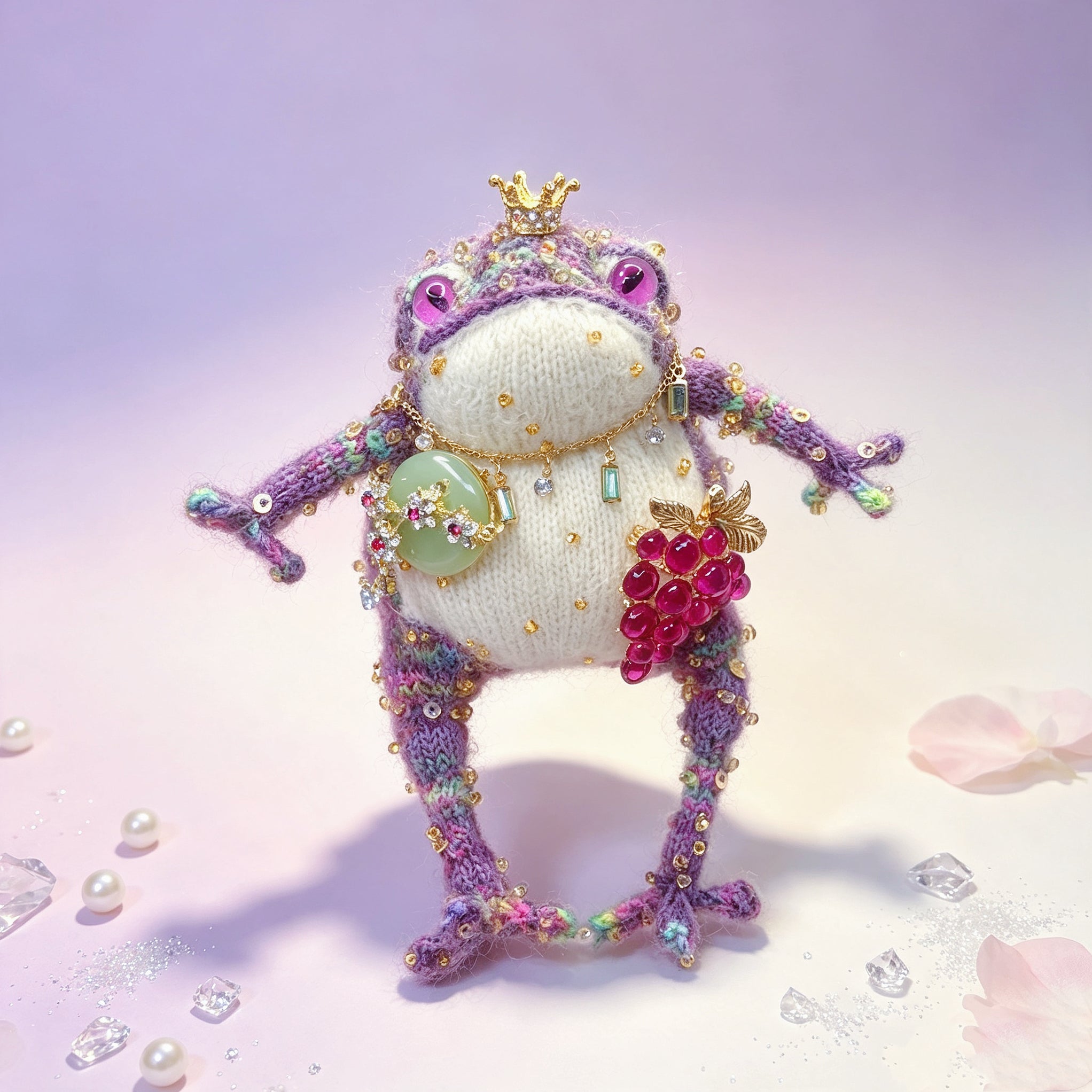The Toad Who Inherited a Jewel Box – Choose Your Crowned Knitted Treasure