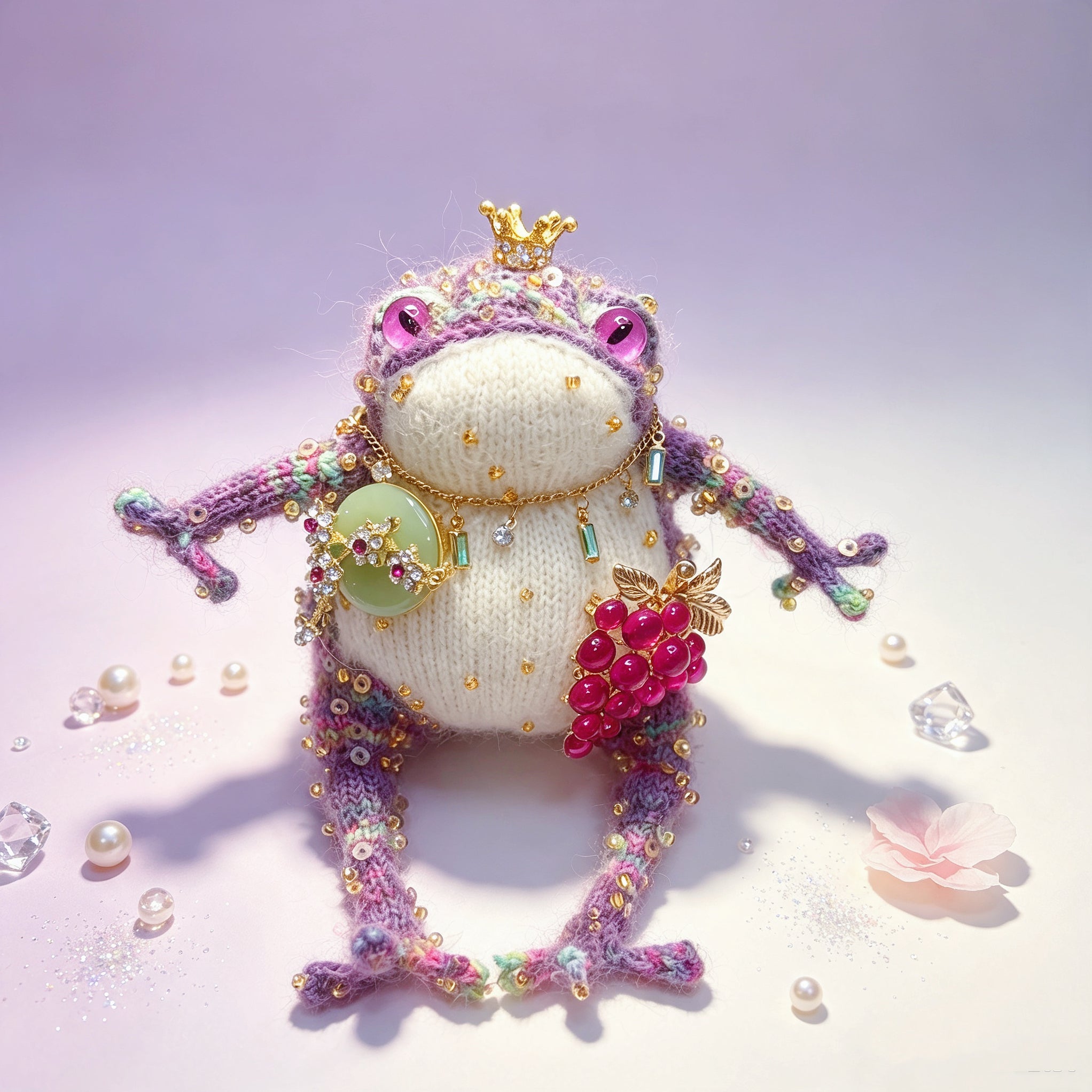 The Toad Who Inherited a Jewel Box – Choose Your Crowned Knitted Treasure