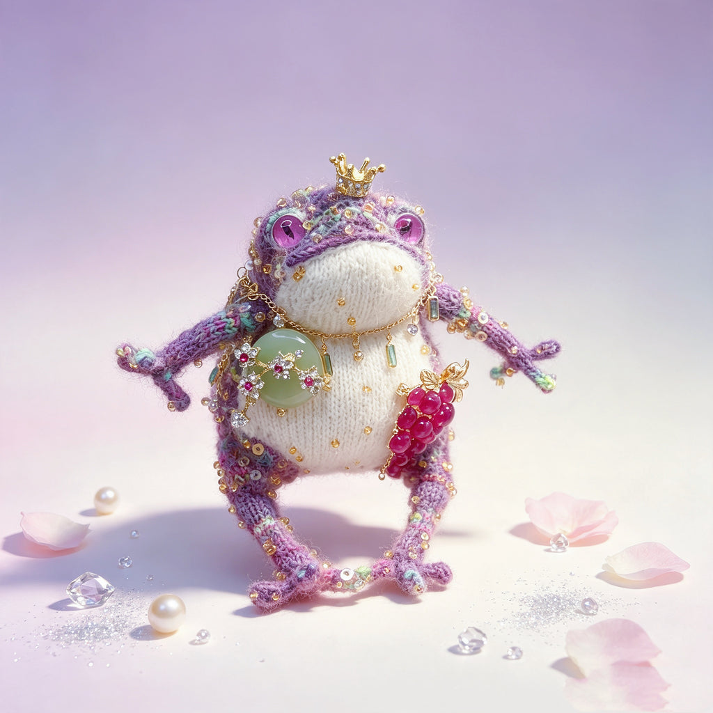 The Toad Who Inherited a Jewel Box – Choose Your Crowned Knitted Treasure