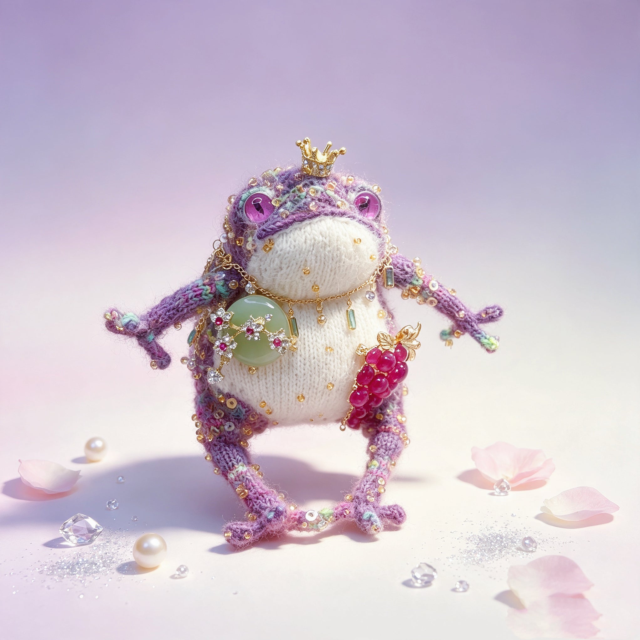 The Toad Who Inherited a Jewel Box – Choose Your Crowned Knitted Treasure