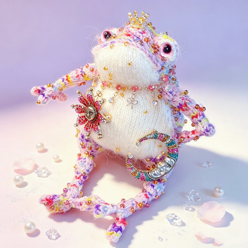 The Toad Who Inherited a Jewel Box – Choose Your Crowned Knitted Treasure