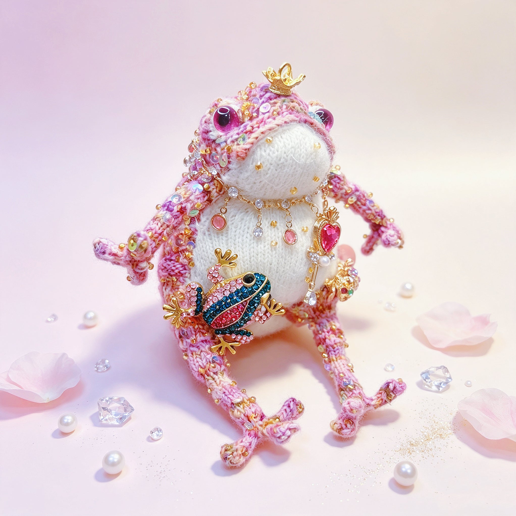 The Toad Who Inherited a Jewel Box – Choose Your Crowned Knitted Treasure