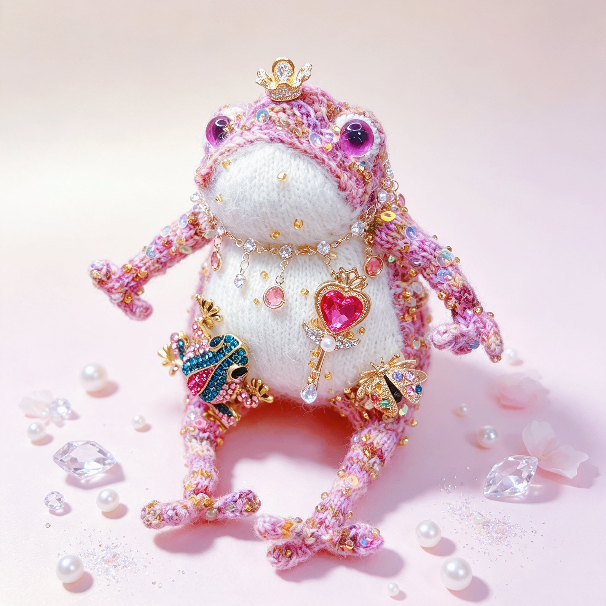 The Toad Who Inherited a Jewel Box – Choose Your Crowned Knitted Treasure